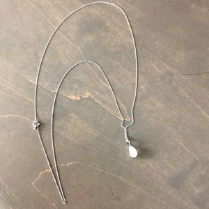 Silver diamanté necklace